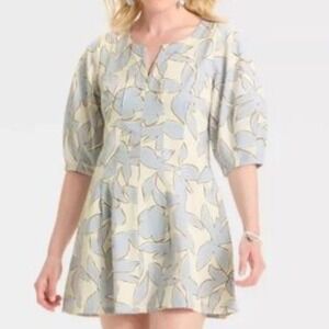 A New Day Women's Short Sleeve Floral Midi Dress Size 17